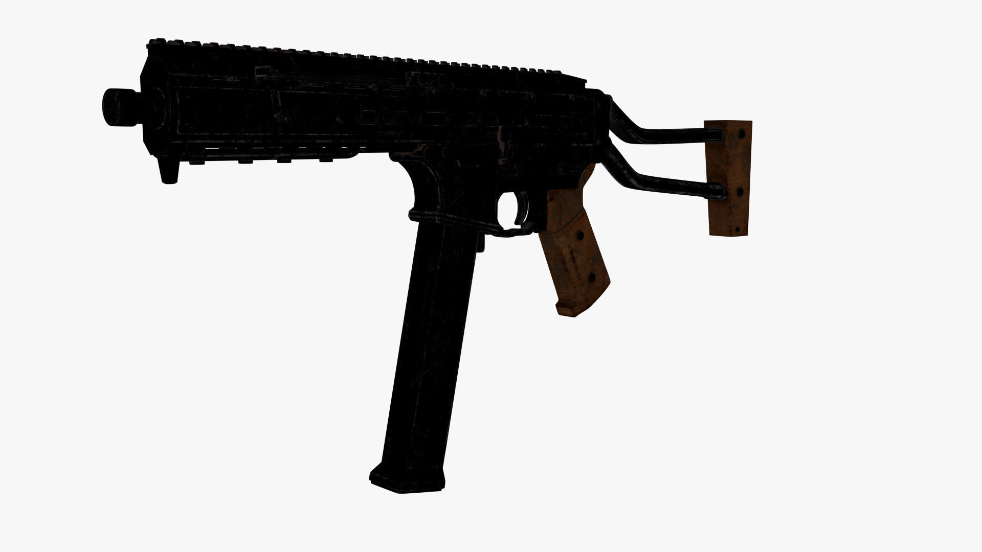 the gun smg45 3D model Textures Low-poly 3D model_4