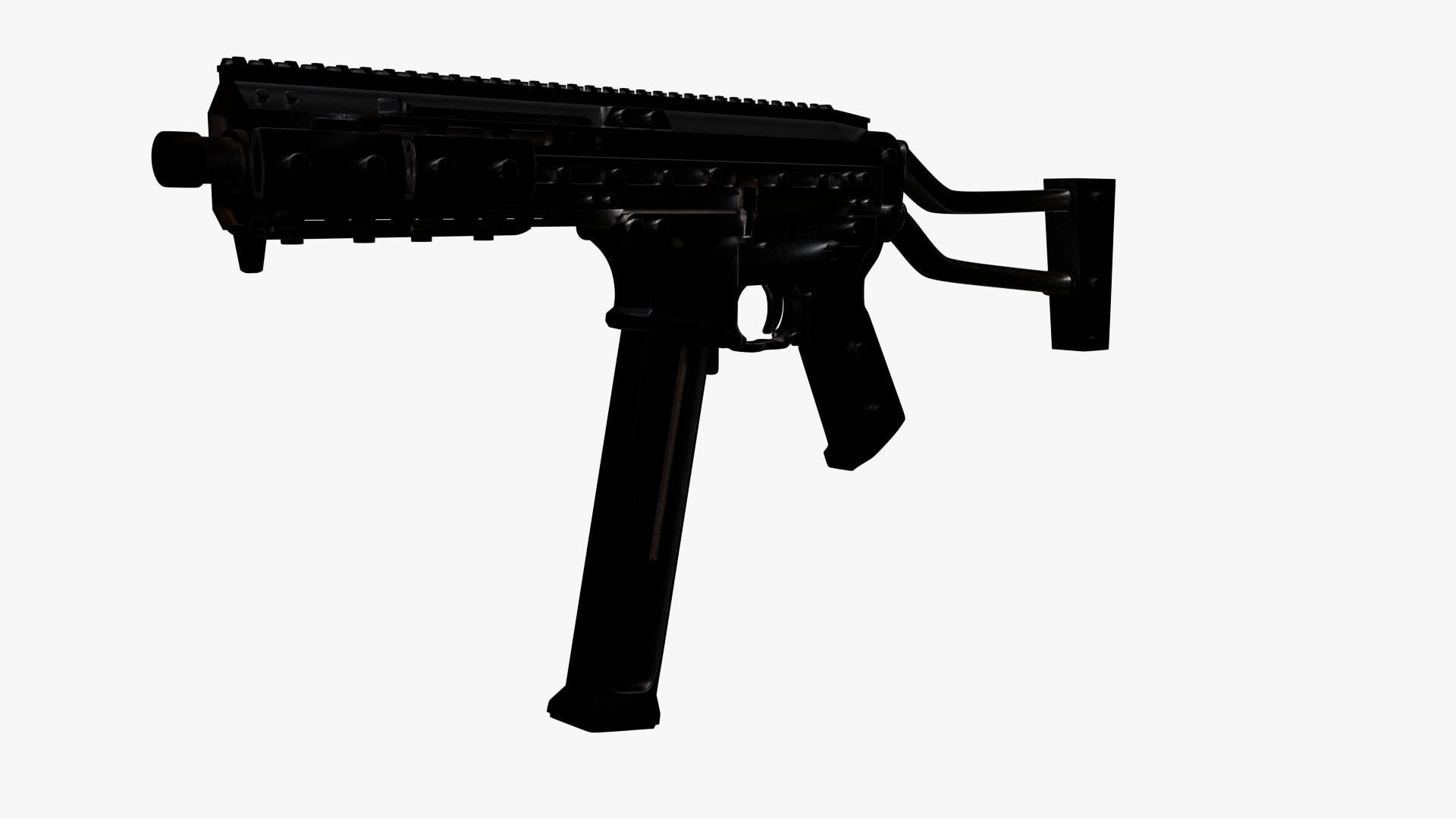 the gun smg45 3D model Textures Low-poly 3D model_5