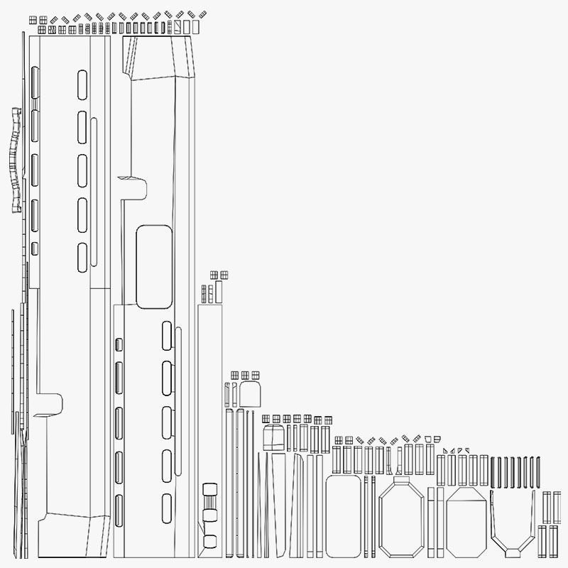 the gun smg45 3D model Textures Low-poly 3D model_13