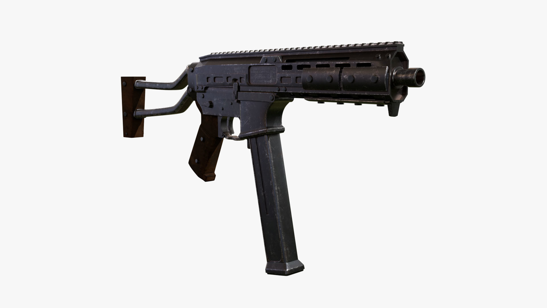 the gun smg45 3D model Textures Low-poly 3D model_2