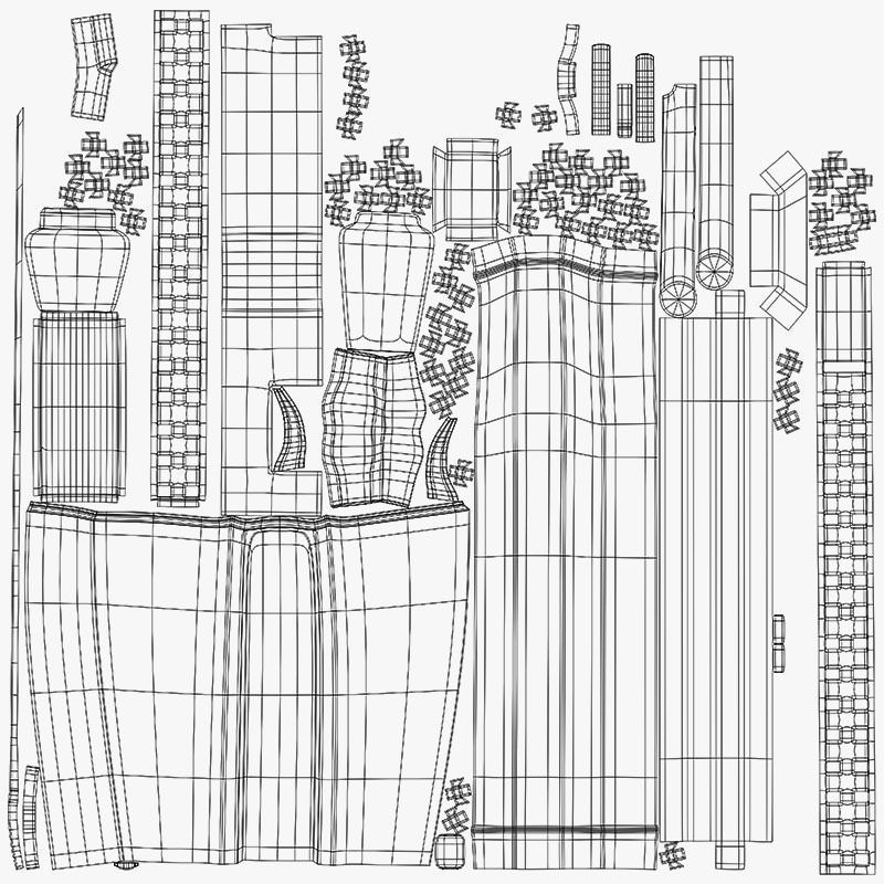 the gun smg45 3D model Textures Low-poly 3D model_15