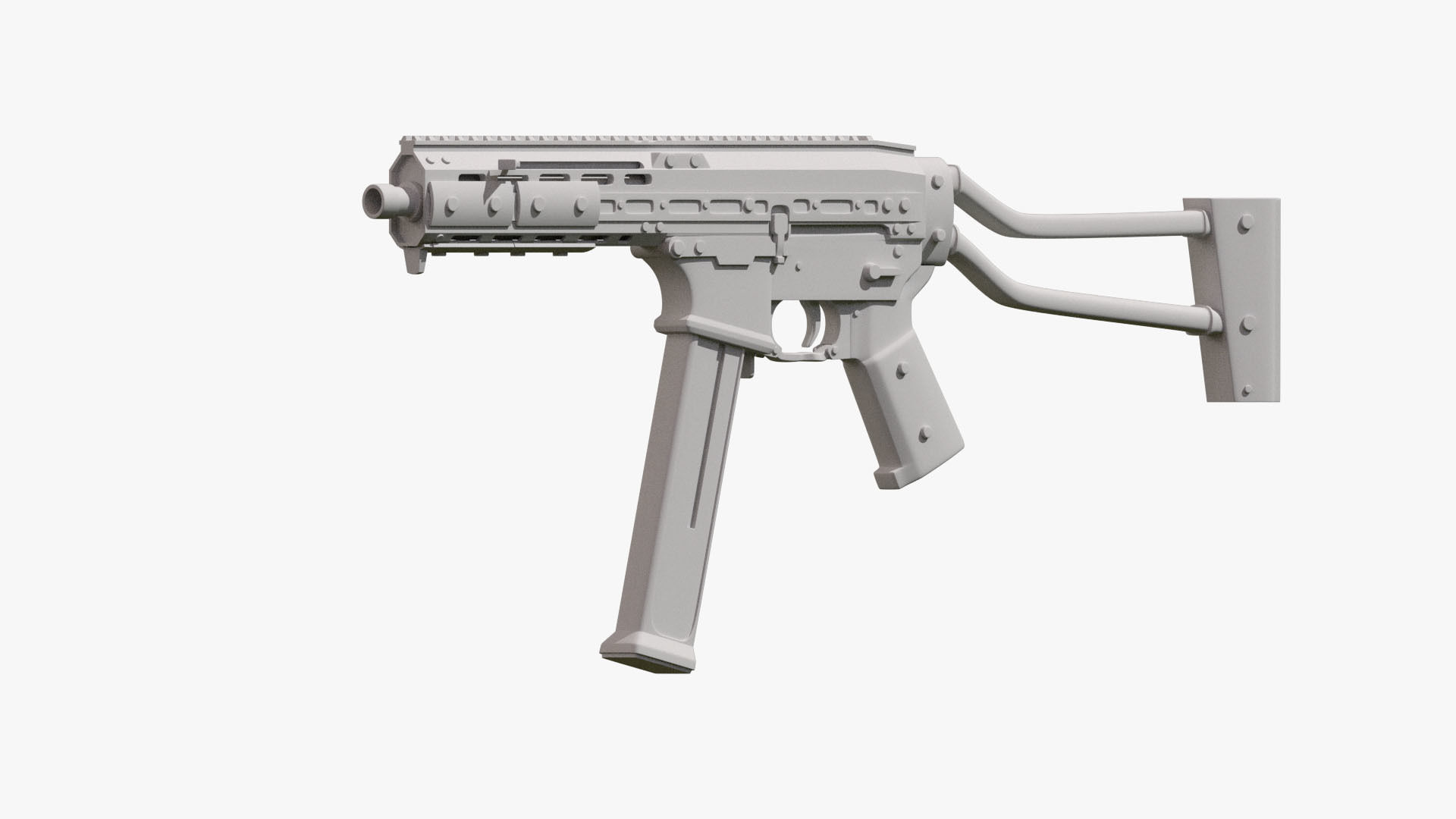 the gun smg45 3D model Textures Low-poly 3D model_7