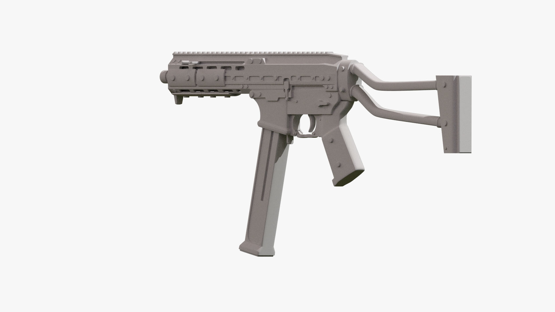 the gun smg45 3D model Textures Low-poly 3D model_8