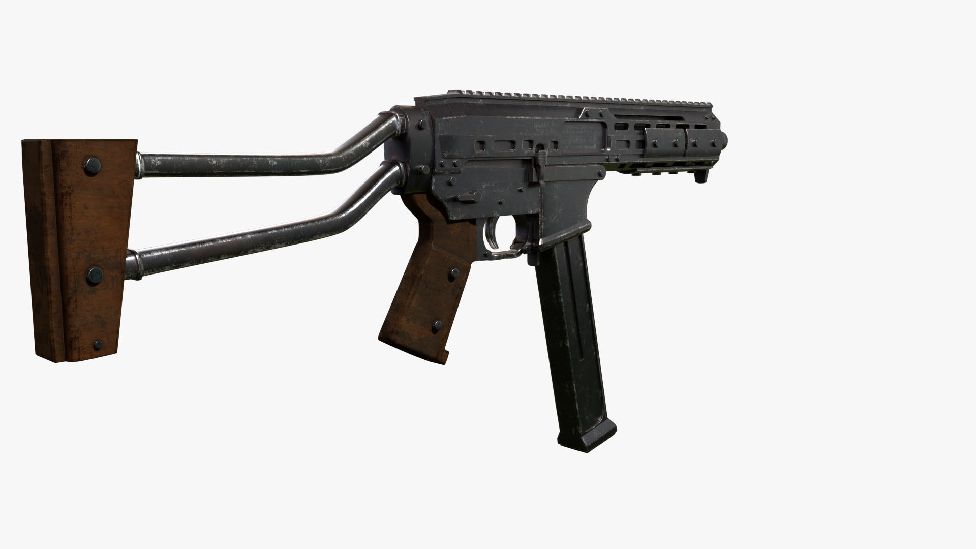 the gun smg45 3D model Textures Low-poly 3D model_3