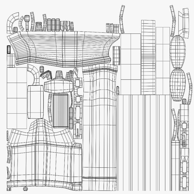 the gun smg45 3D model Textures Low-poly 3D model_12