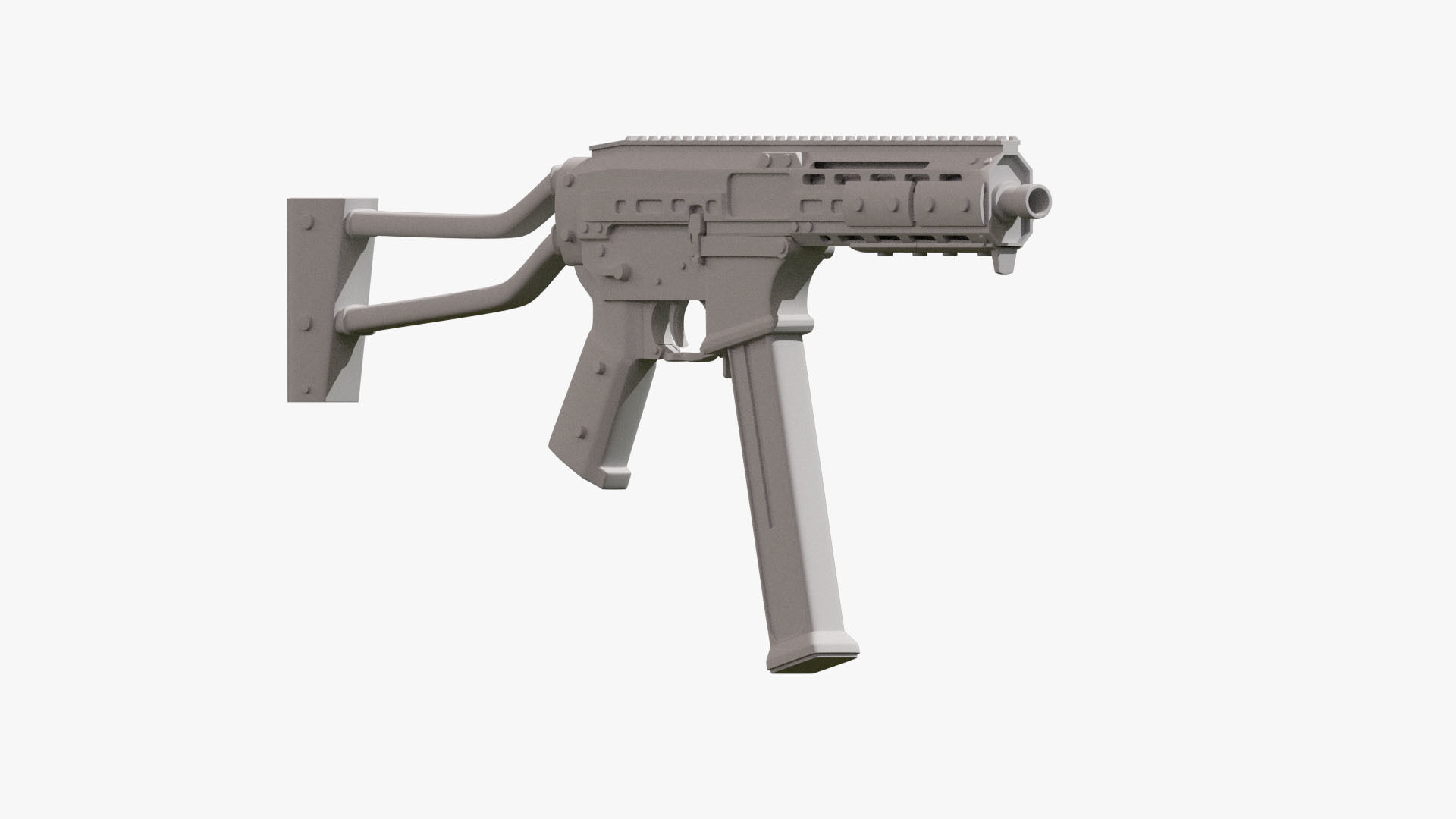 the gun smg45 3D model Textures Low-poly 3D model_10