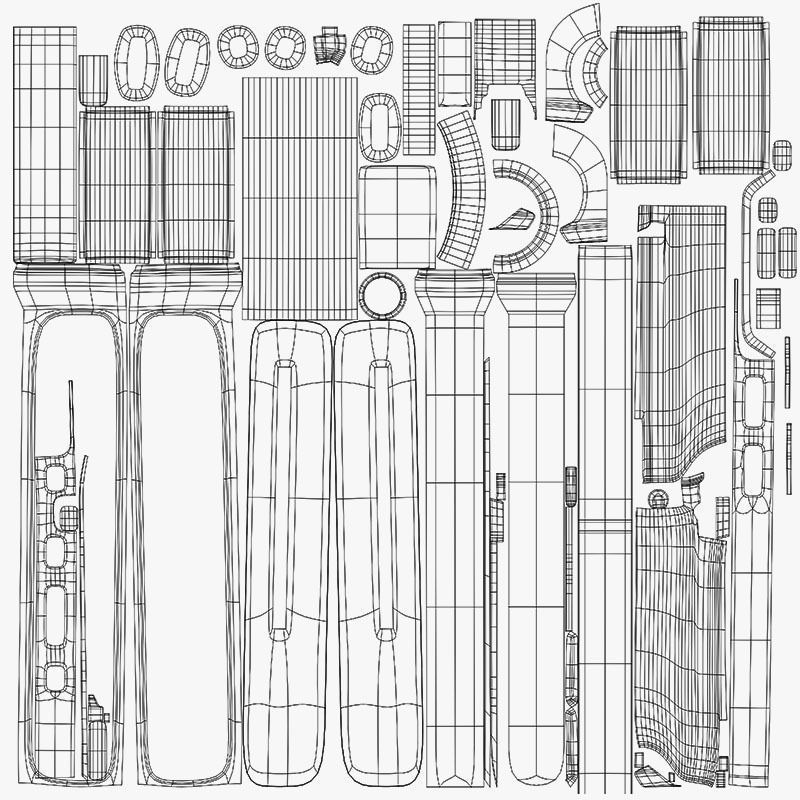 the gun smg45 3D model Textures Low-poly 3D model_14