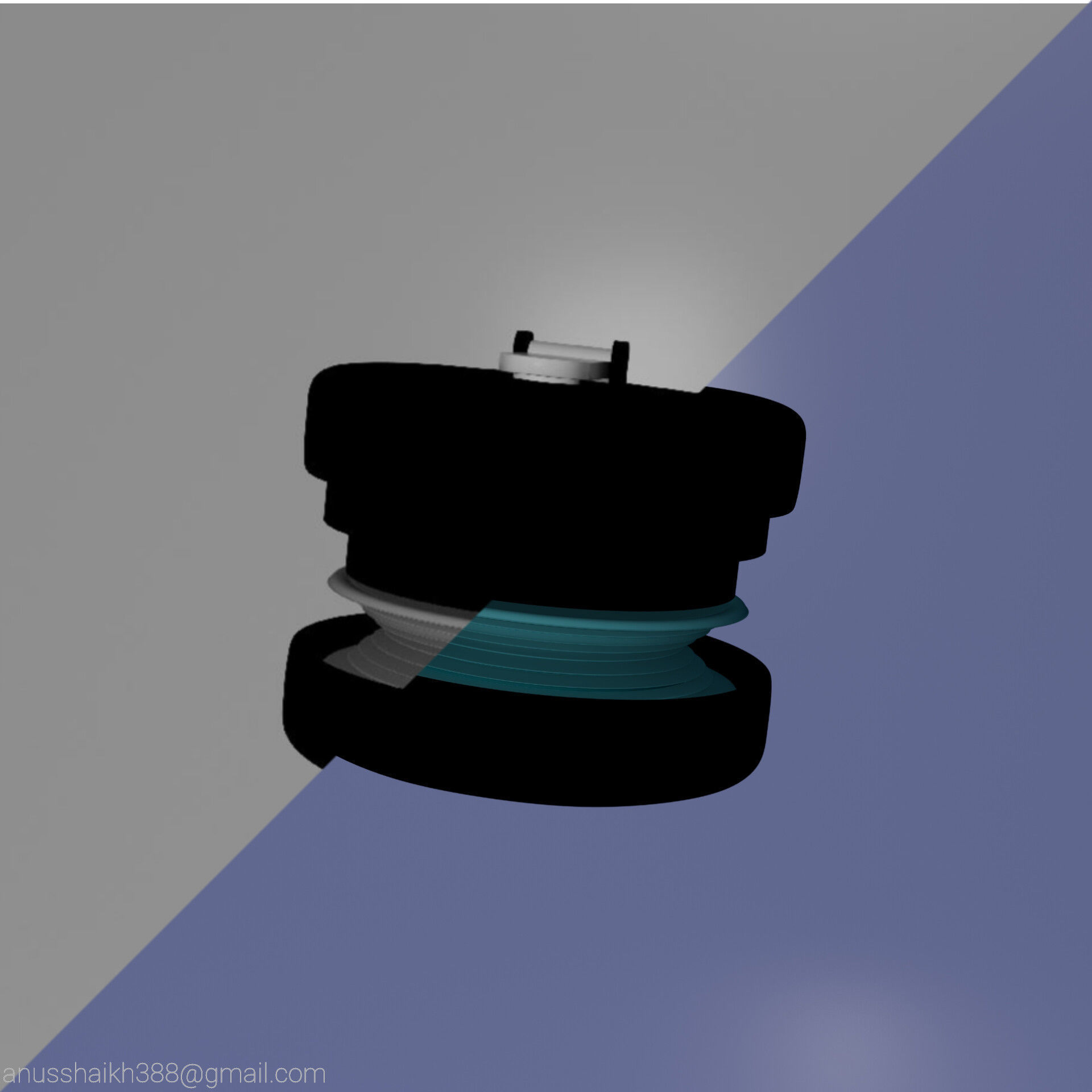 3D Model of a Spring-Loaded Mechanism 3D model_4