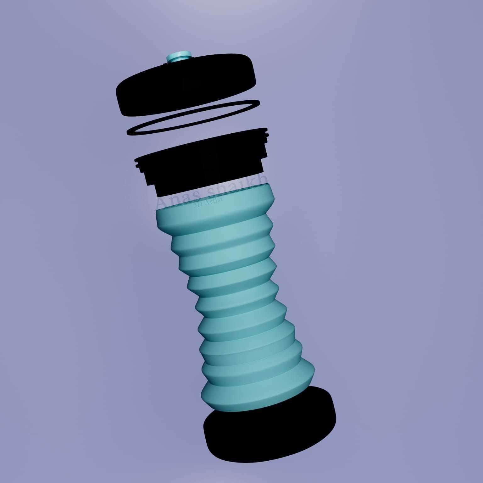 3D Model of a Spring-Loaded Mechanism 3D model_2
