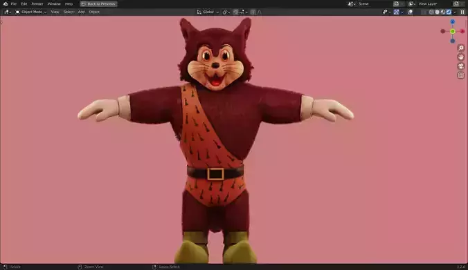 Giant Cat 3D Model from Atomic Mouse