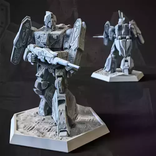 Standing Tank Mech  3D Printable 75mm 3D print model