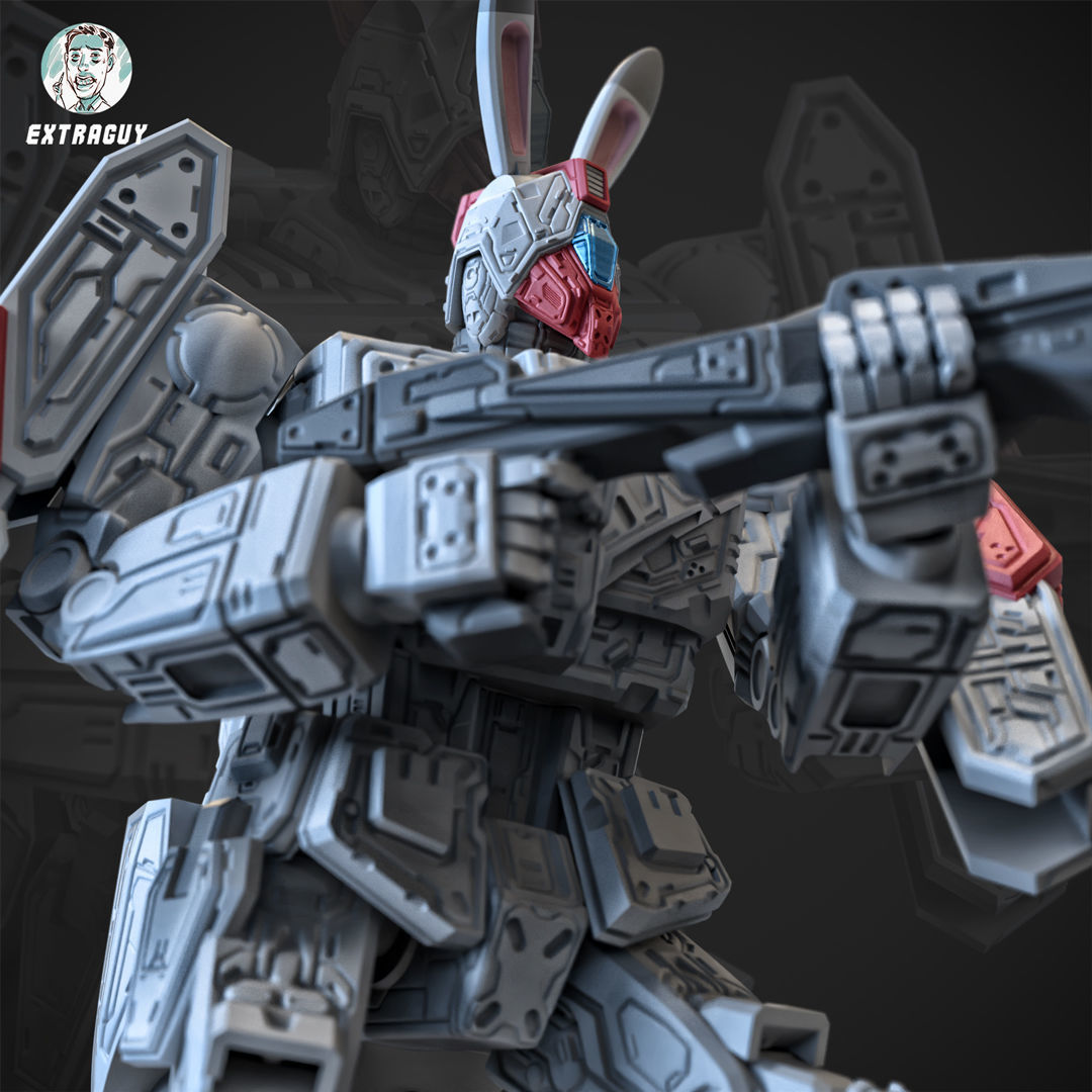 Standing Tank Mech  3D Printable 75mm 3D print model_4