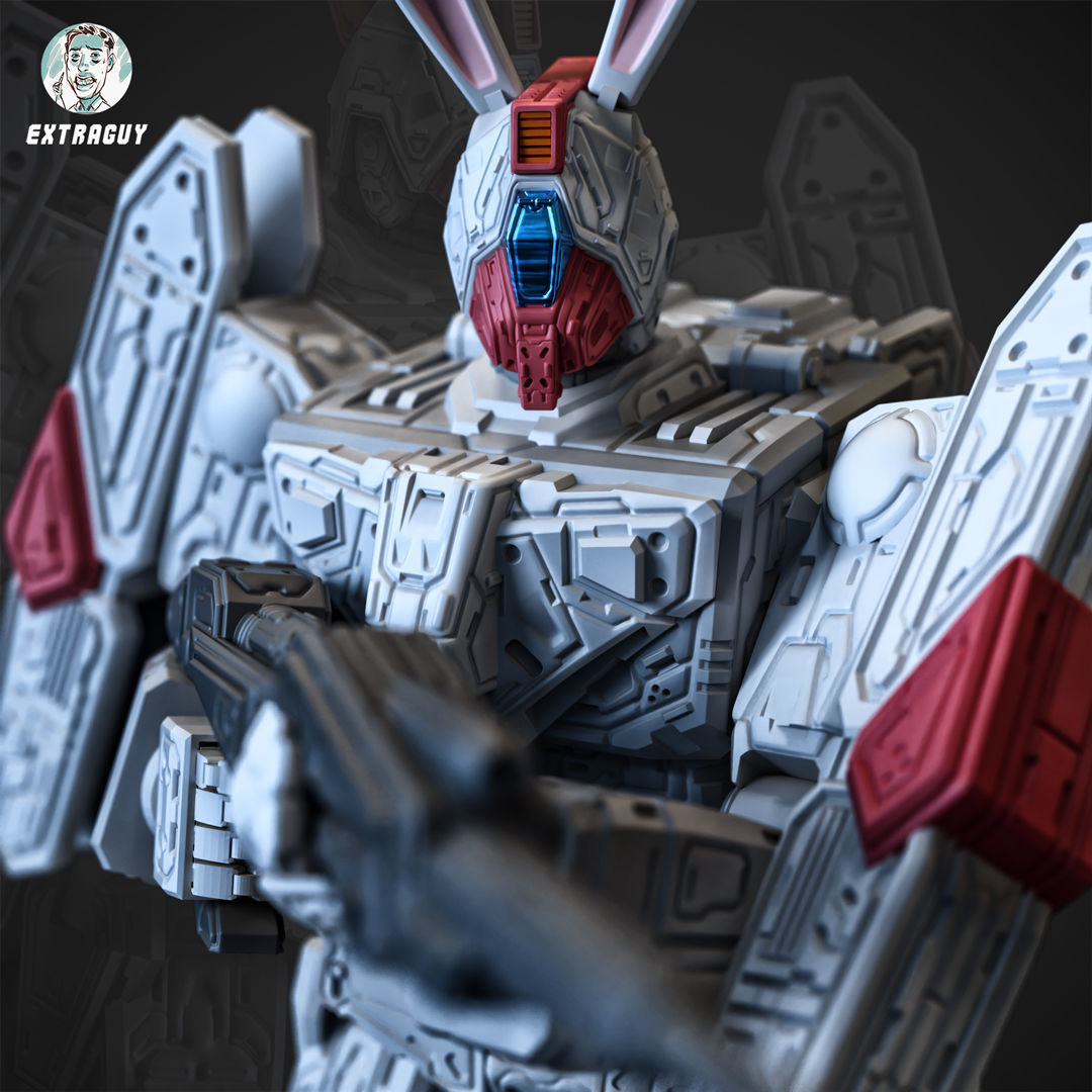 Standing Tank Mech  3D Printable 75mm 3D print model_3