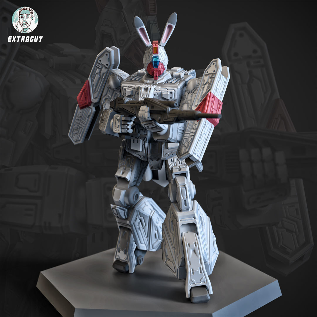 Standing Tank Mech  3D Printable 75mm 3D print model_5