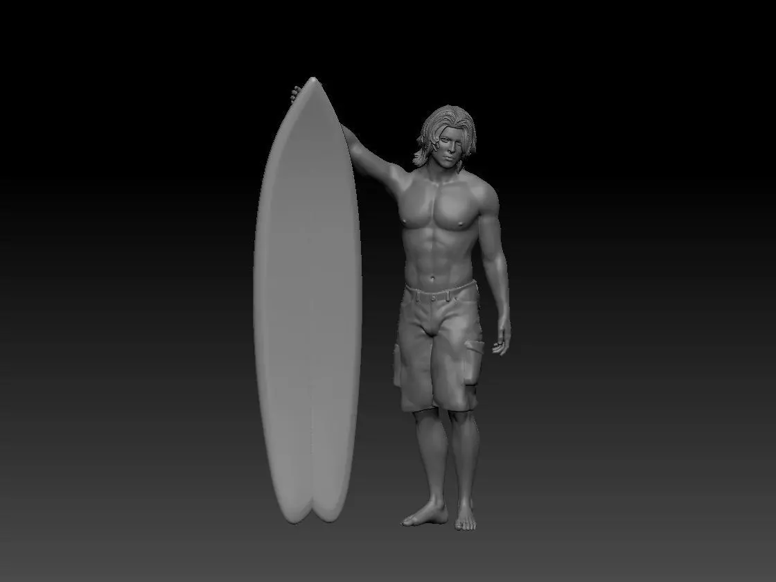 man surf 3D print model