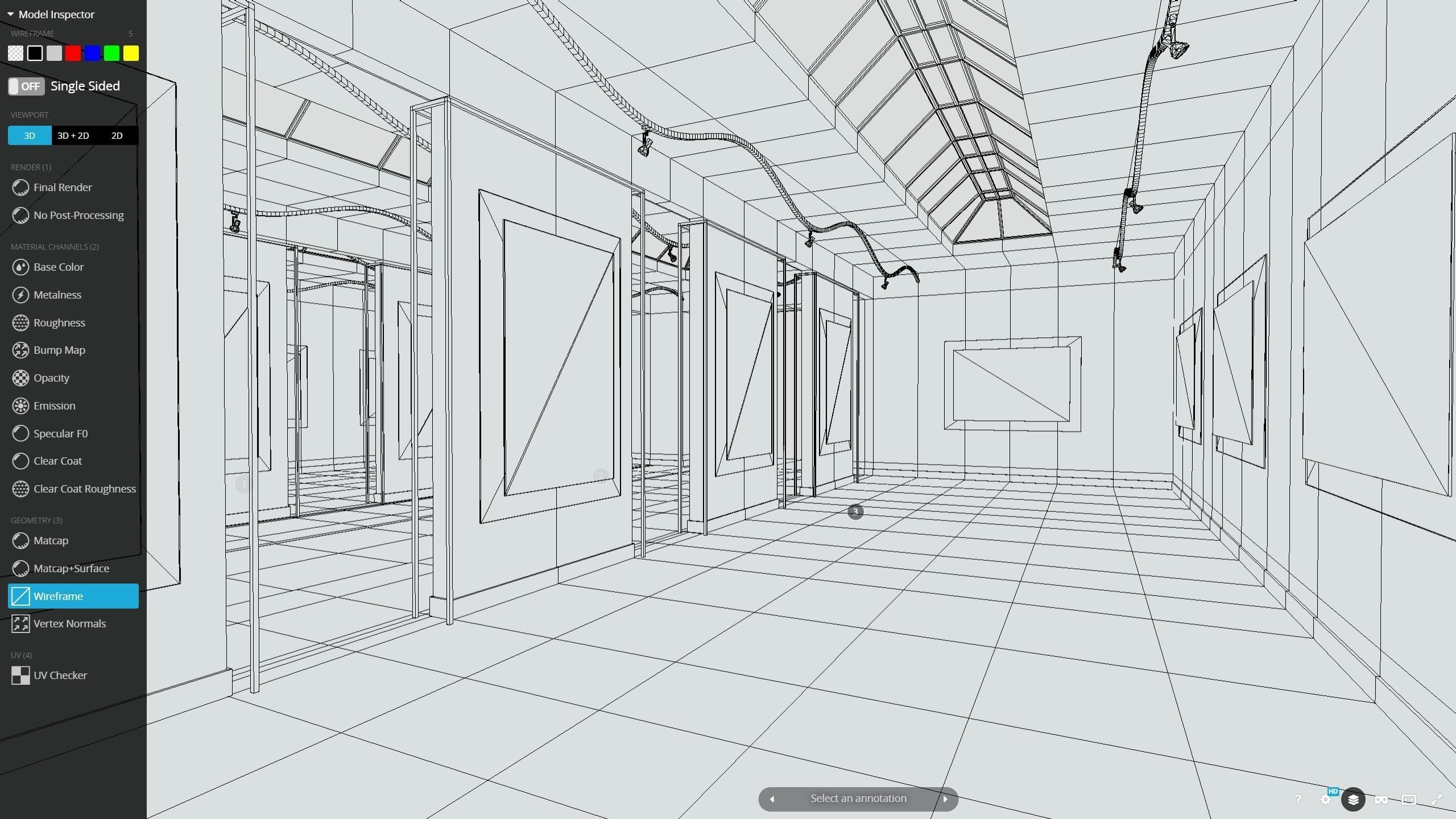 My First VR Art Gallery - Remastered Low-poly 3D model_6