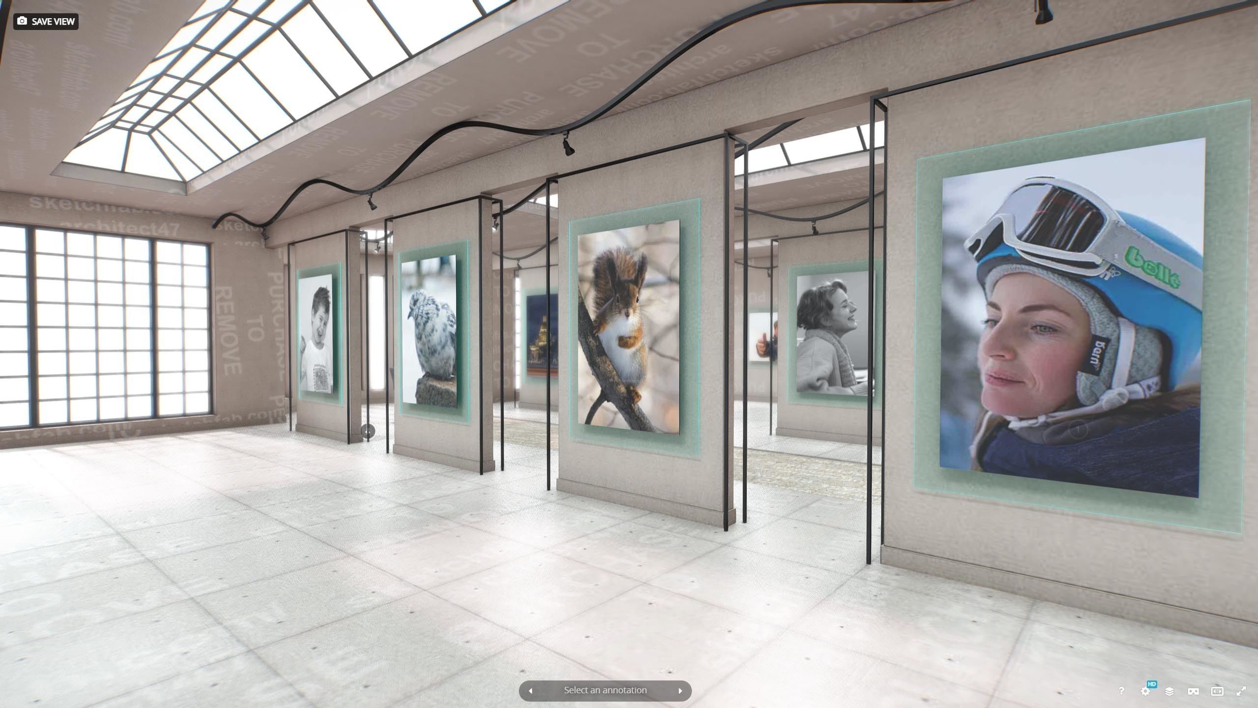 My First VR Art Gallery - Remastered Low-poly 3D model_7