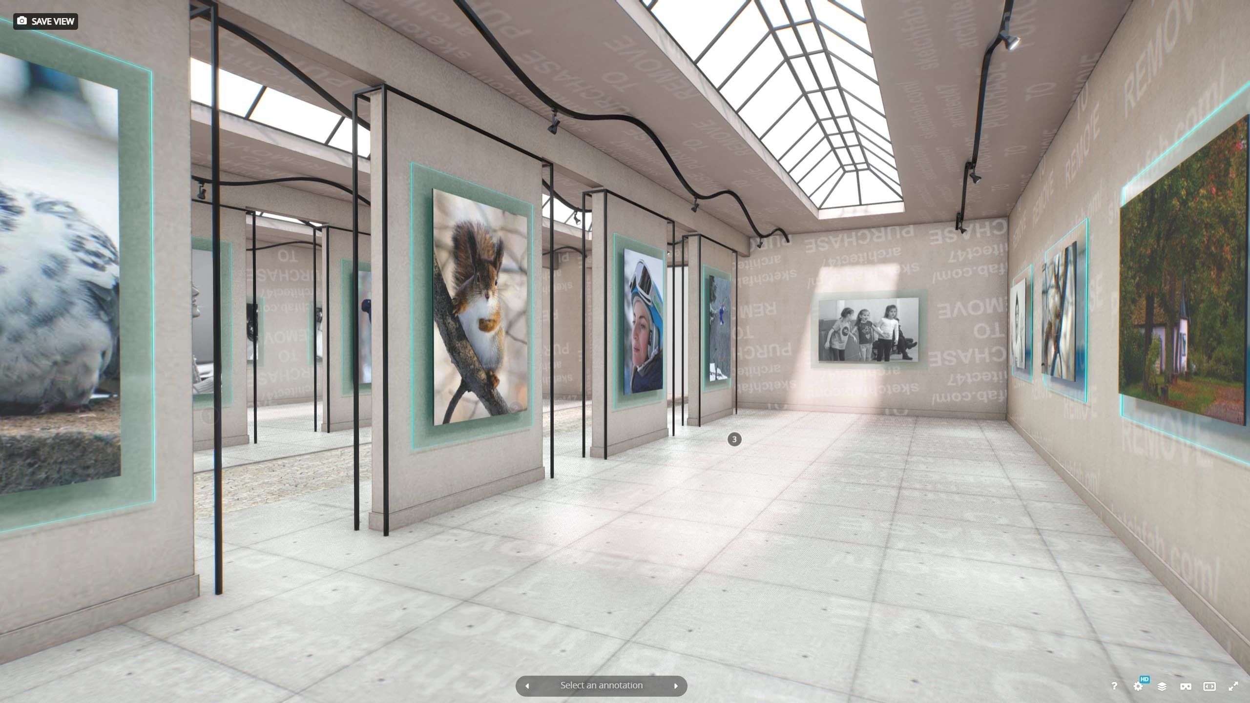 My First VR Art Gallery - Remastered Low-poly 3D model_5