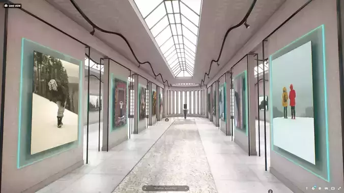 My First VR Art Gallery - Remastered Low-poly 3D model
