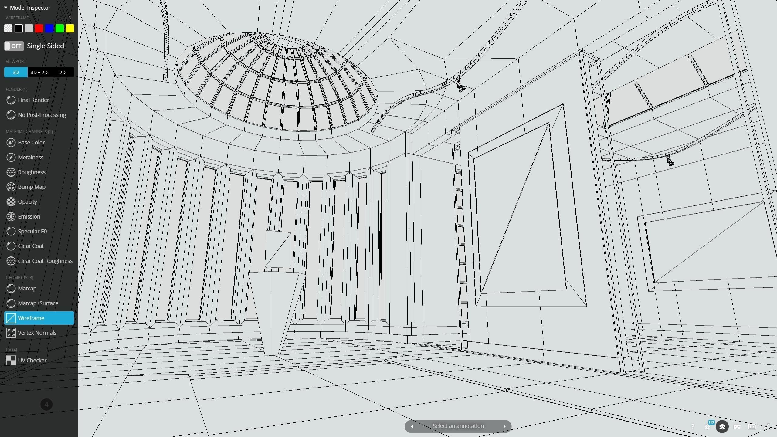 My First VR Art Gallery - Remastered Low-poly 3D model_10