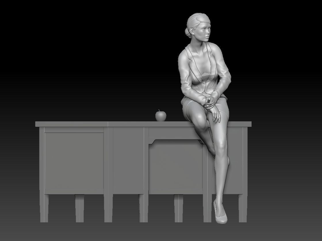 TEACHER GIRL 3 3D print model_7
