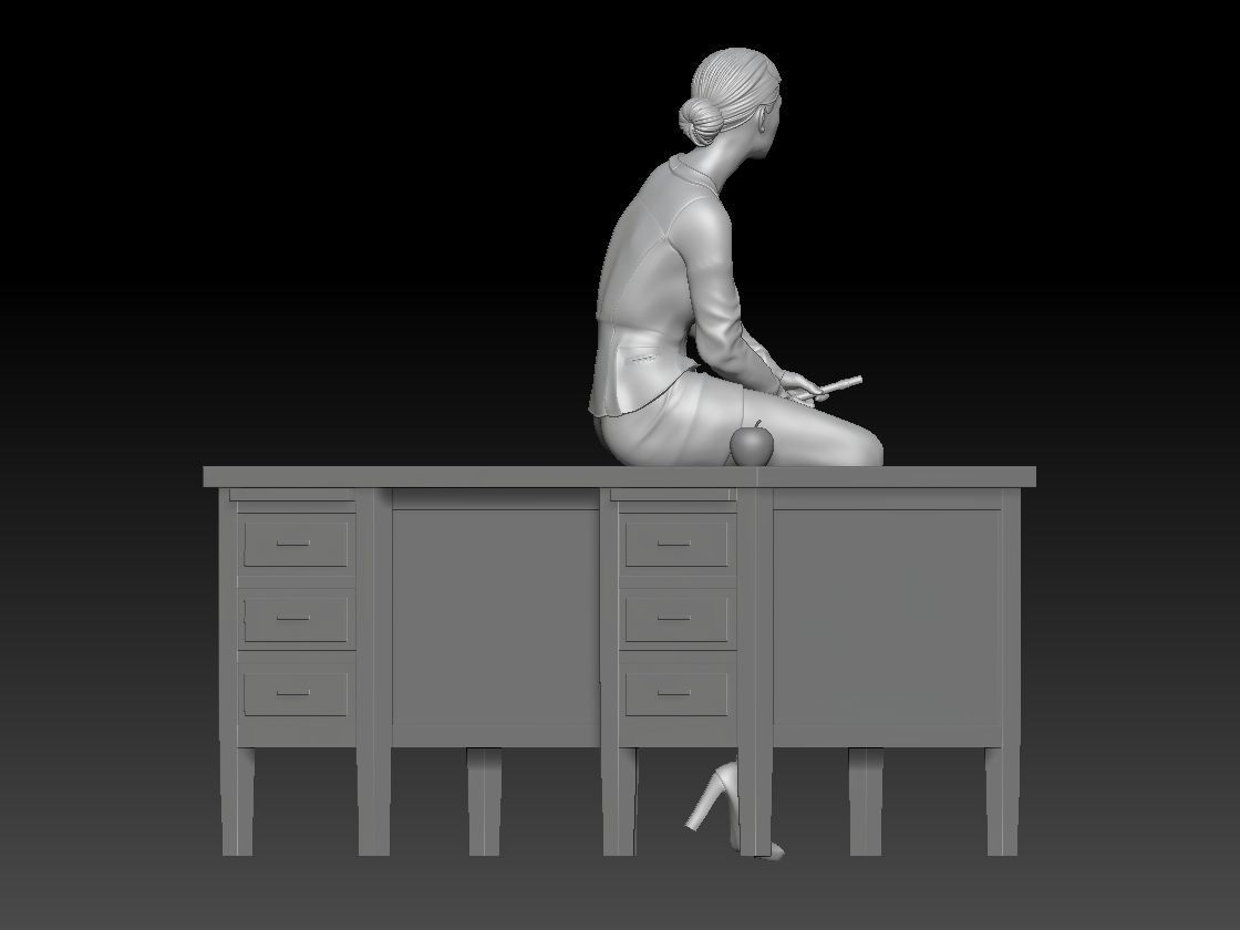 TEACHER GIRL 3 3D print model_5