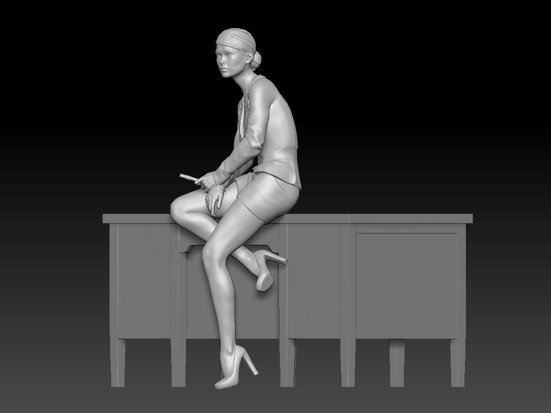 TEACHER GIRL 3 3D print model_1
