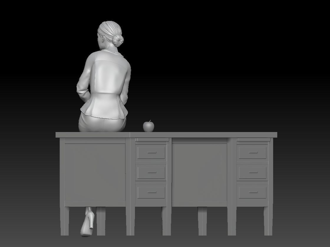 TEACHER GIRL 3 3D print model_3