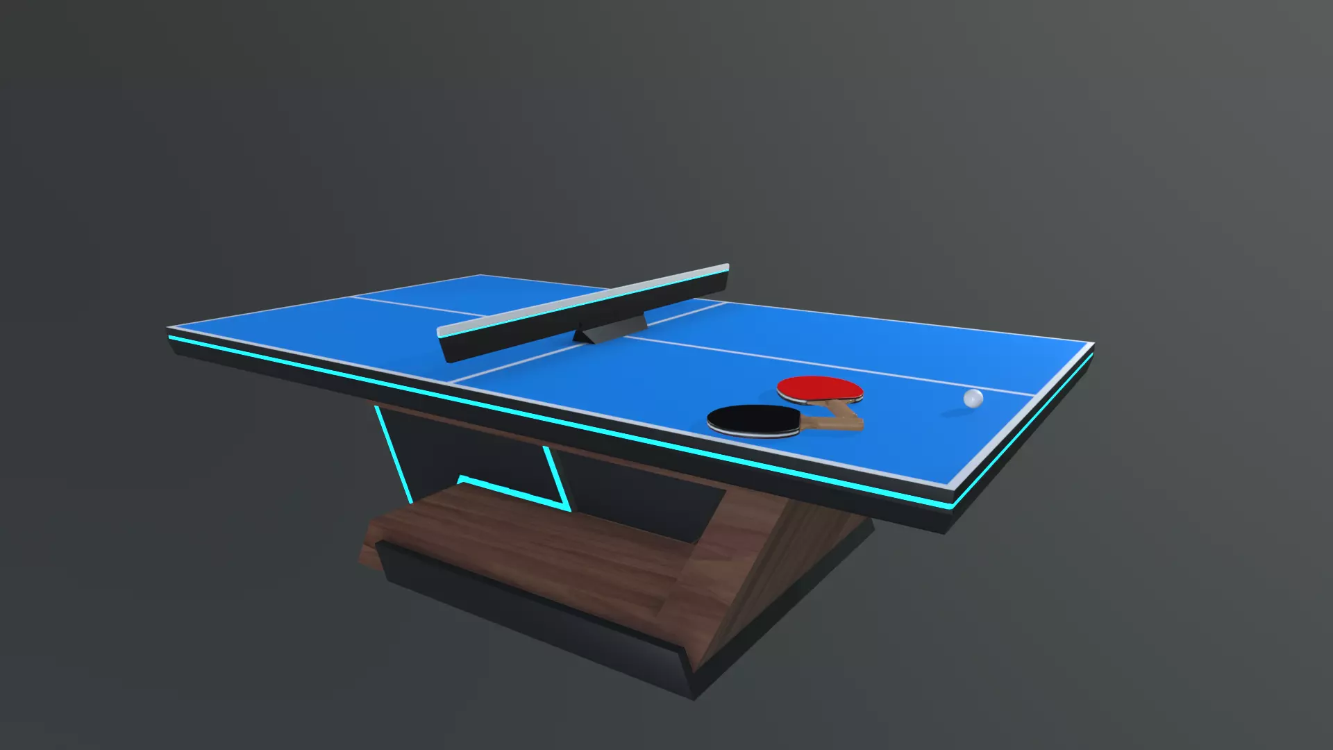 Table Tennis Lowpoly Low-poly 3D model