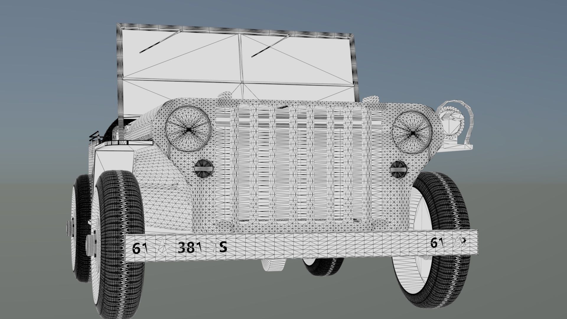 Military Jeep Low-poly 3D model_20