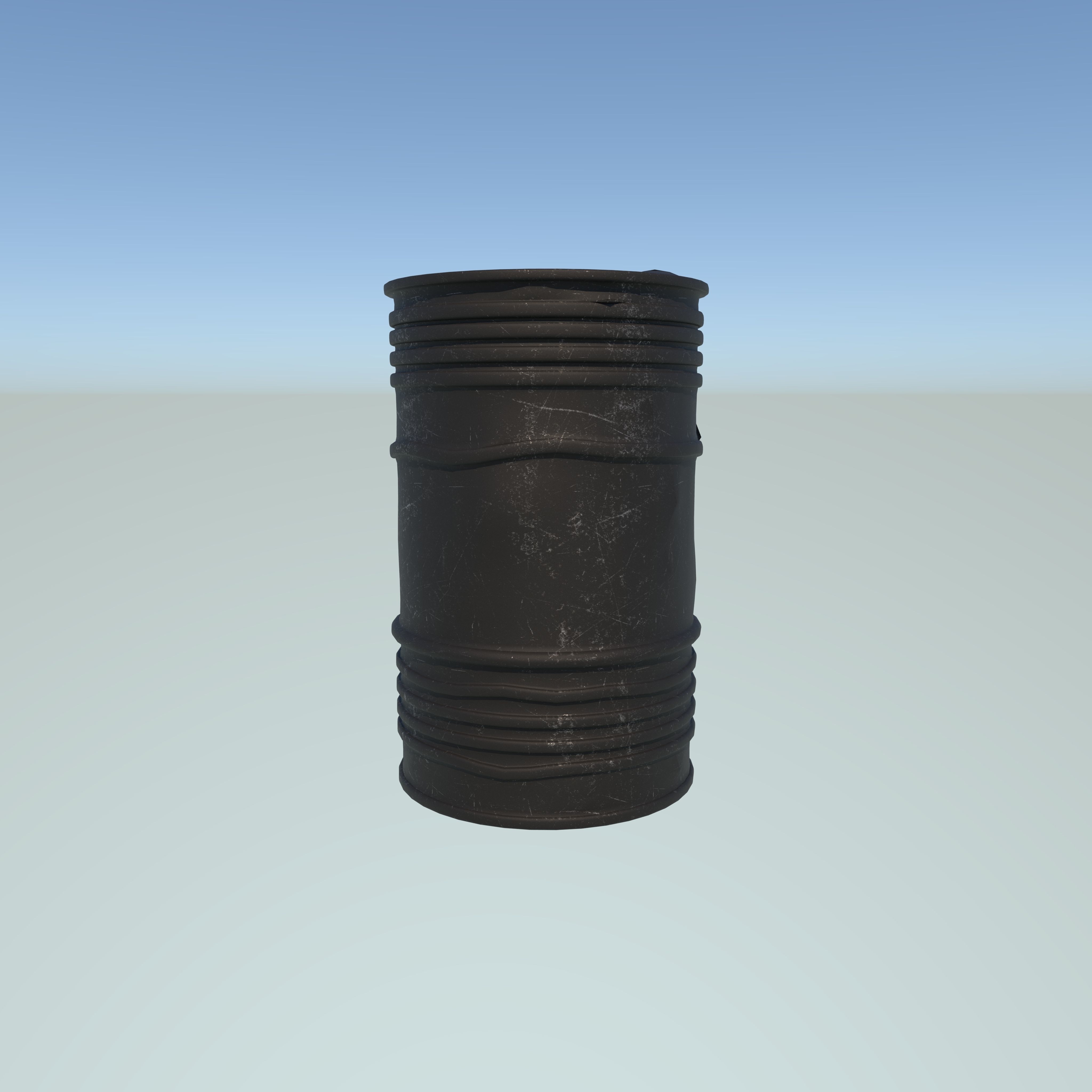 oil dram Low-poly 3D model_4