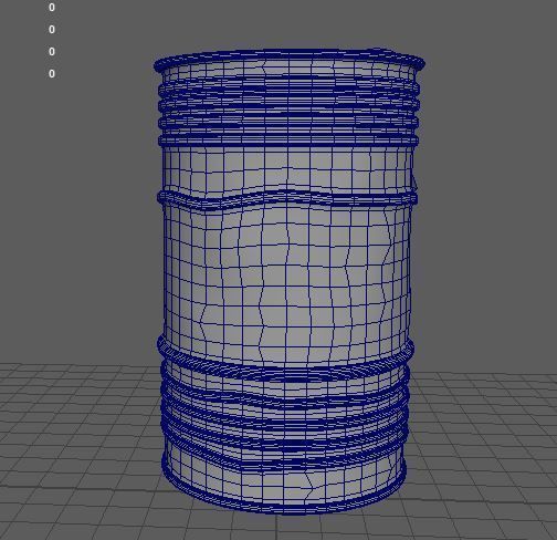 oil dram Low-poly 3D model_7