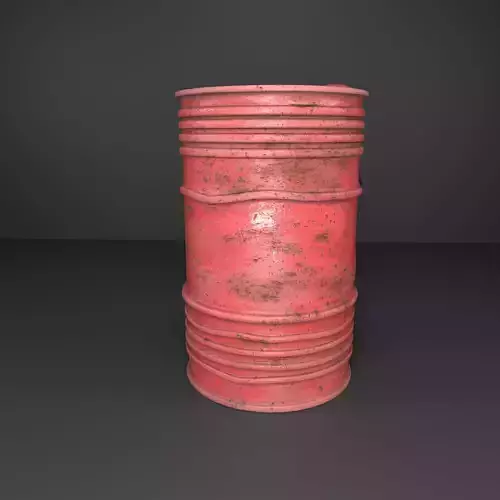 oil dram Low-poly 3D model