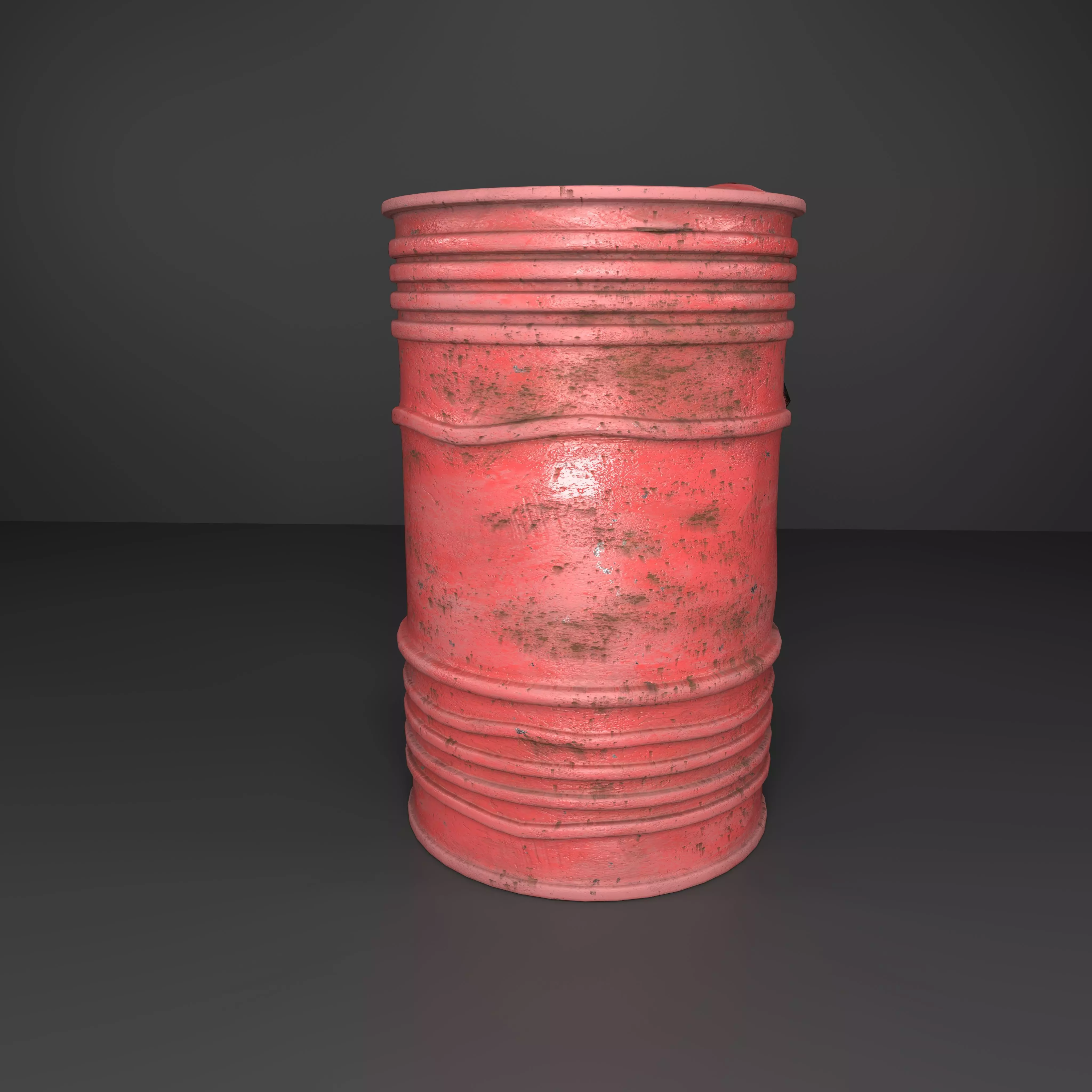oil dram Low-poly 3D model_0