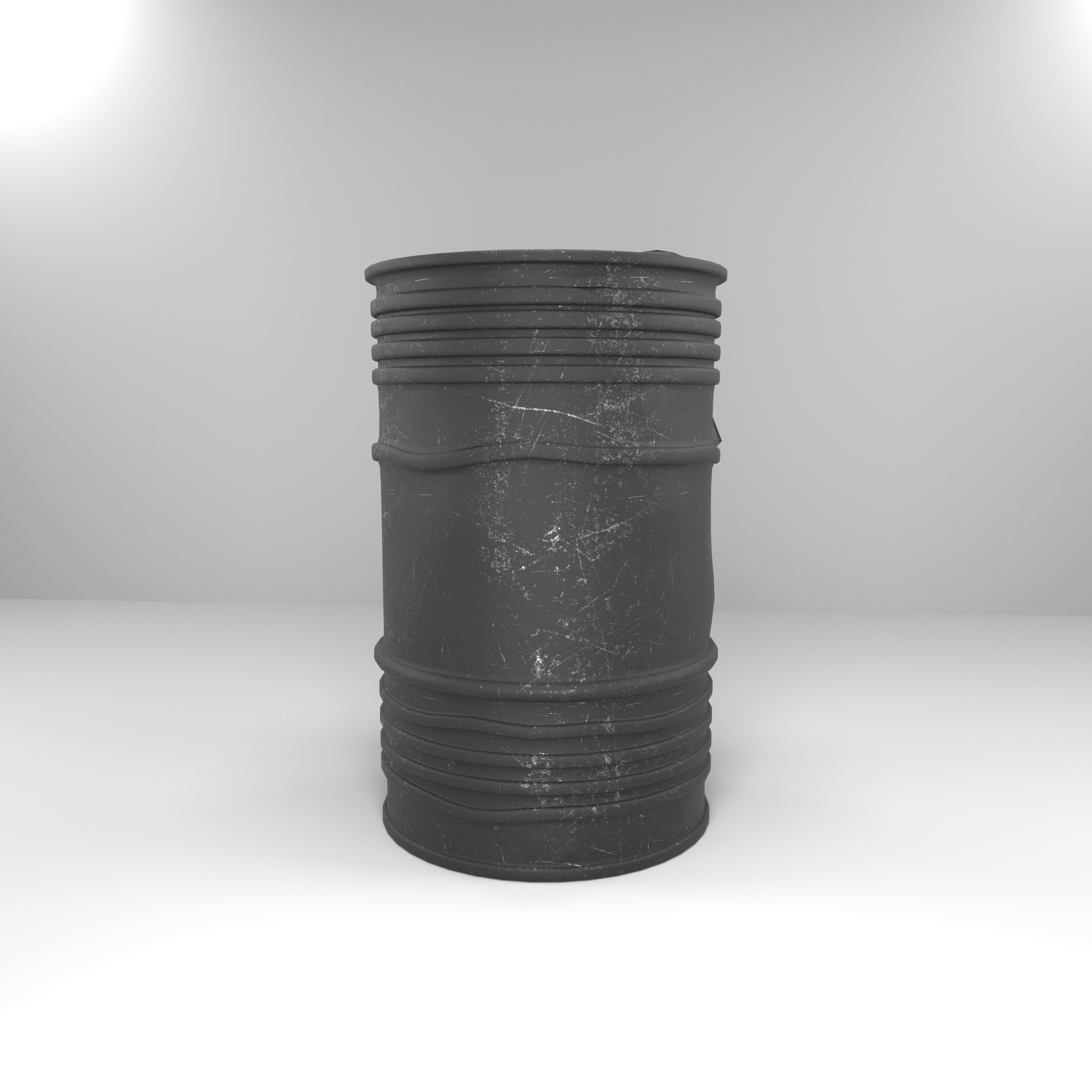 oil dram Low-poly 3D model_3