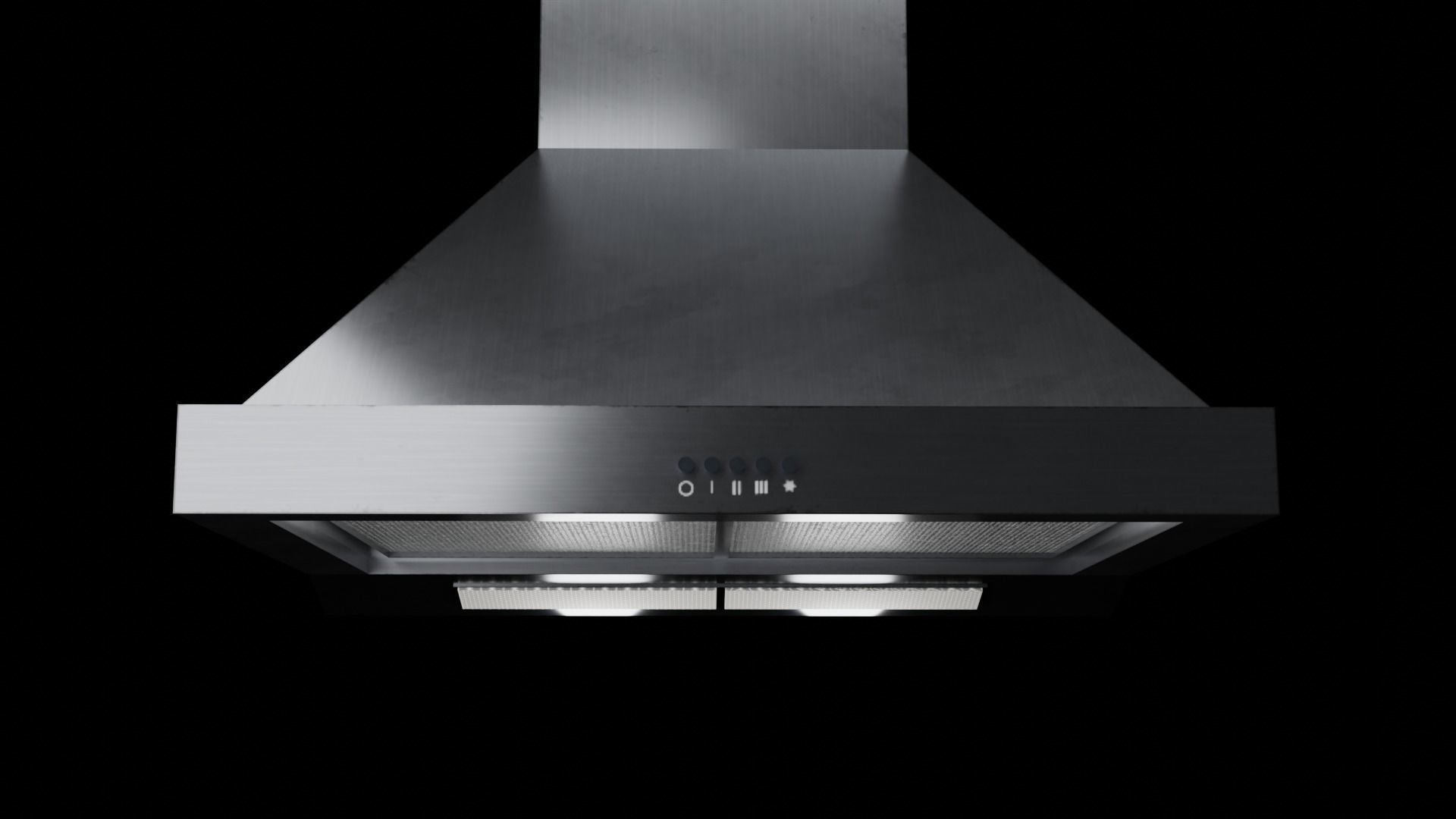 White goods Set  Low-poly 3D model_3