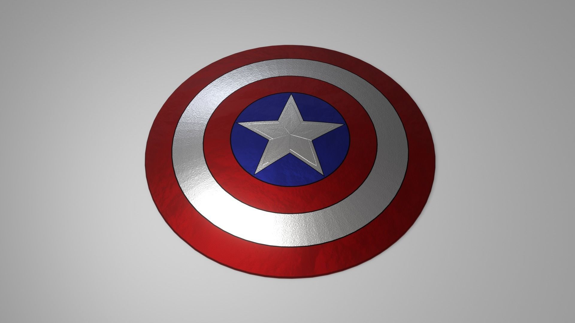 Captain America Endgame Shield Low-poly 3D model_1