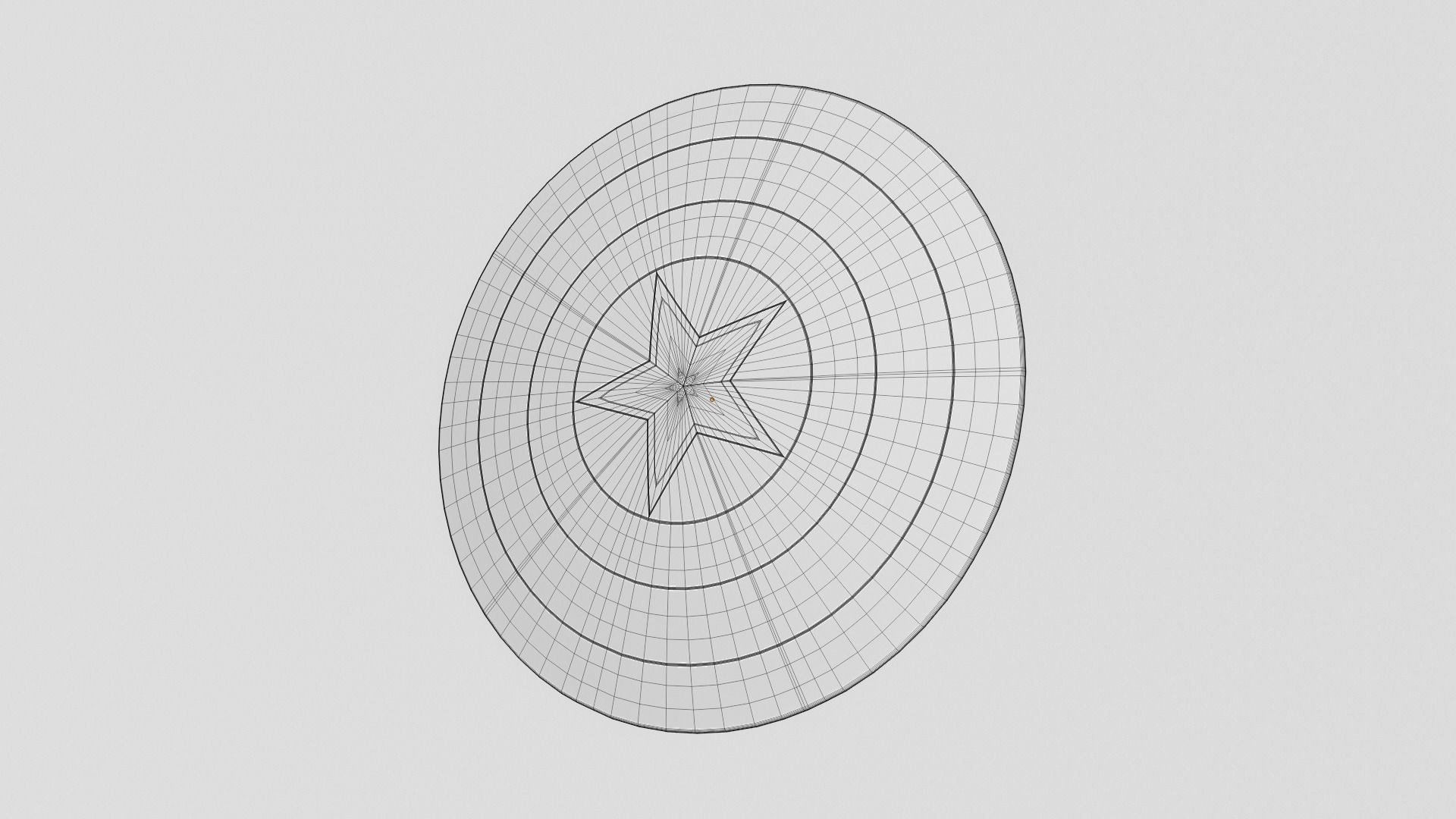 Captain America Endgame Shield Low-poly 3D model_3