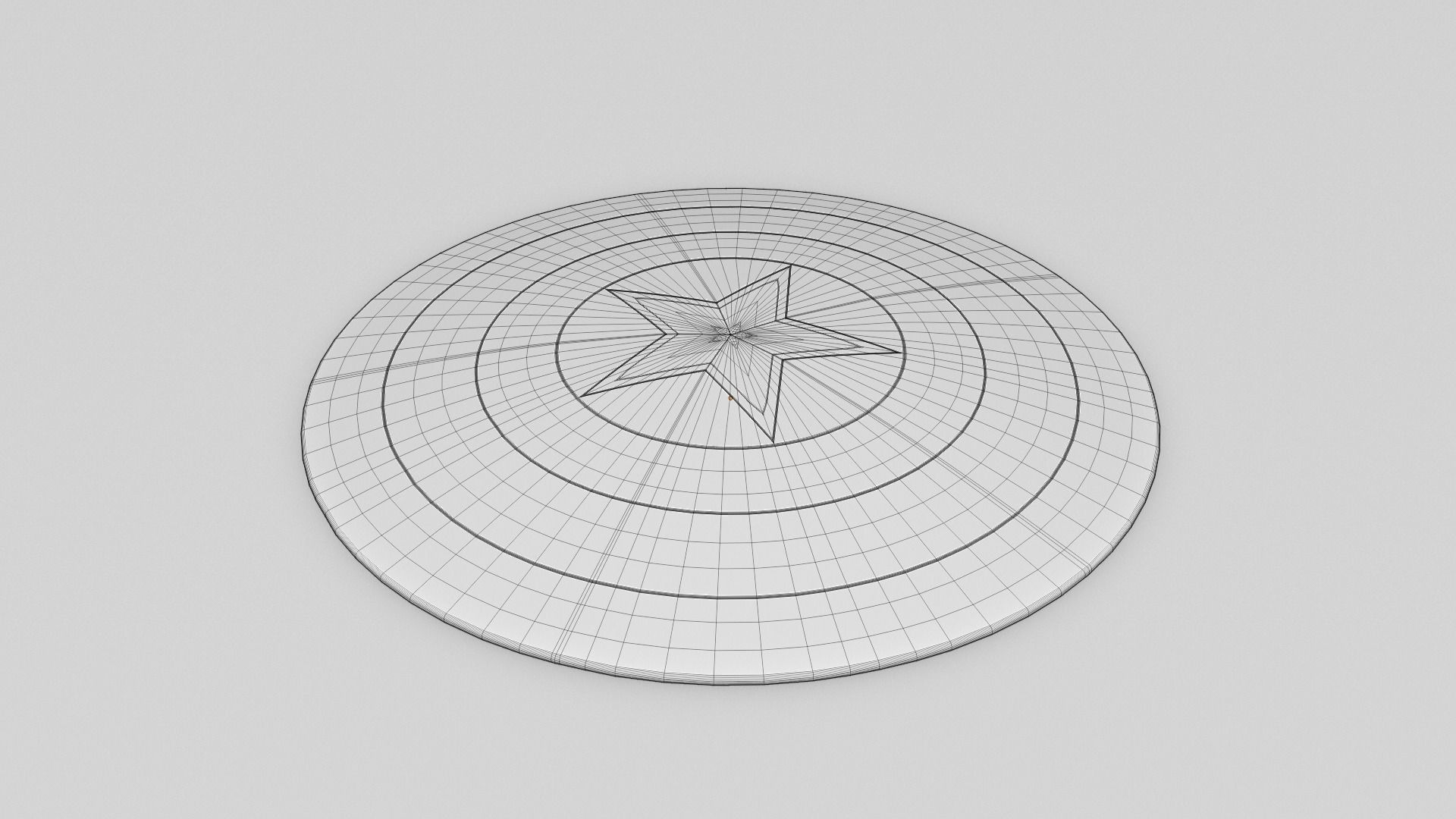 Captain America Endgame Shield Low-poly 3D model_5