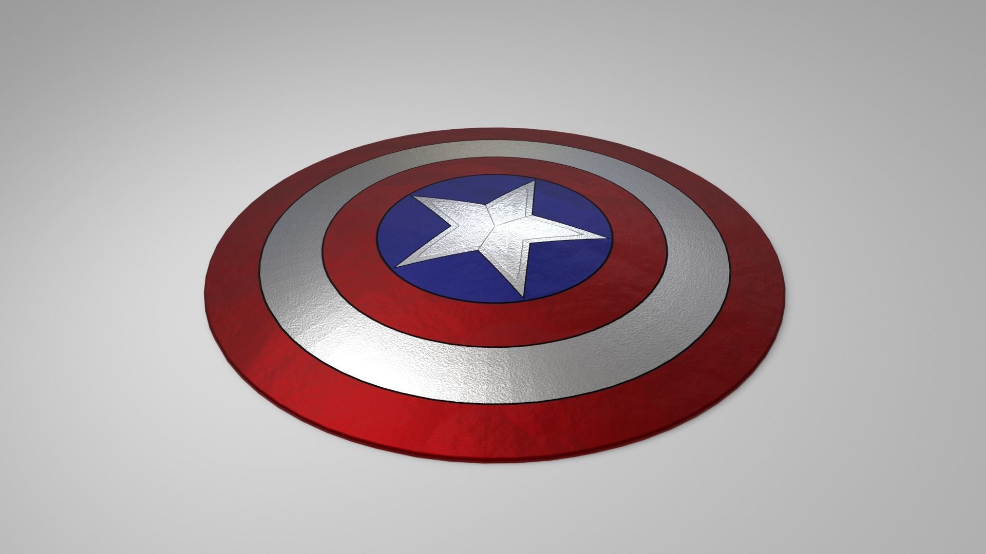 Captain America Endgame Shield Low-poly 3D model_2