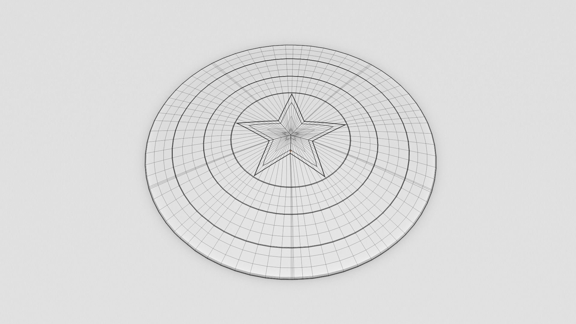Captain America Endgame Shield Low-poly 3D model_4