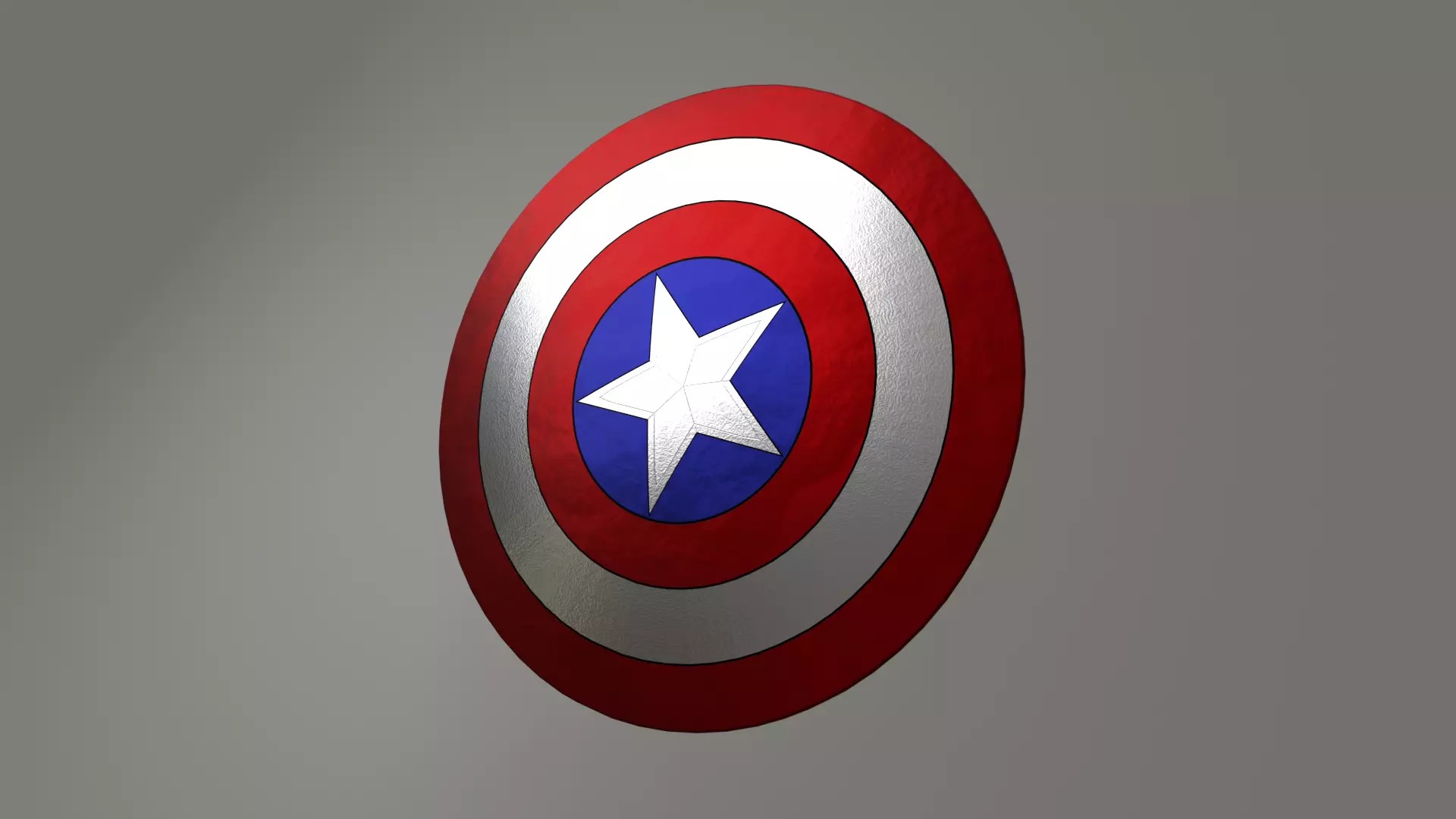 Captain America Endgame Shield Low-poly 3D model_0