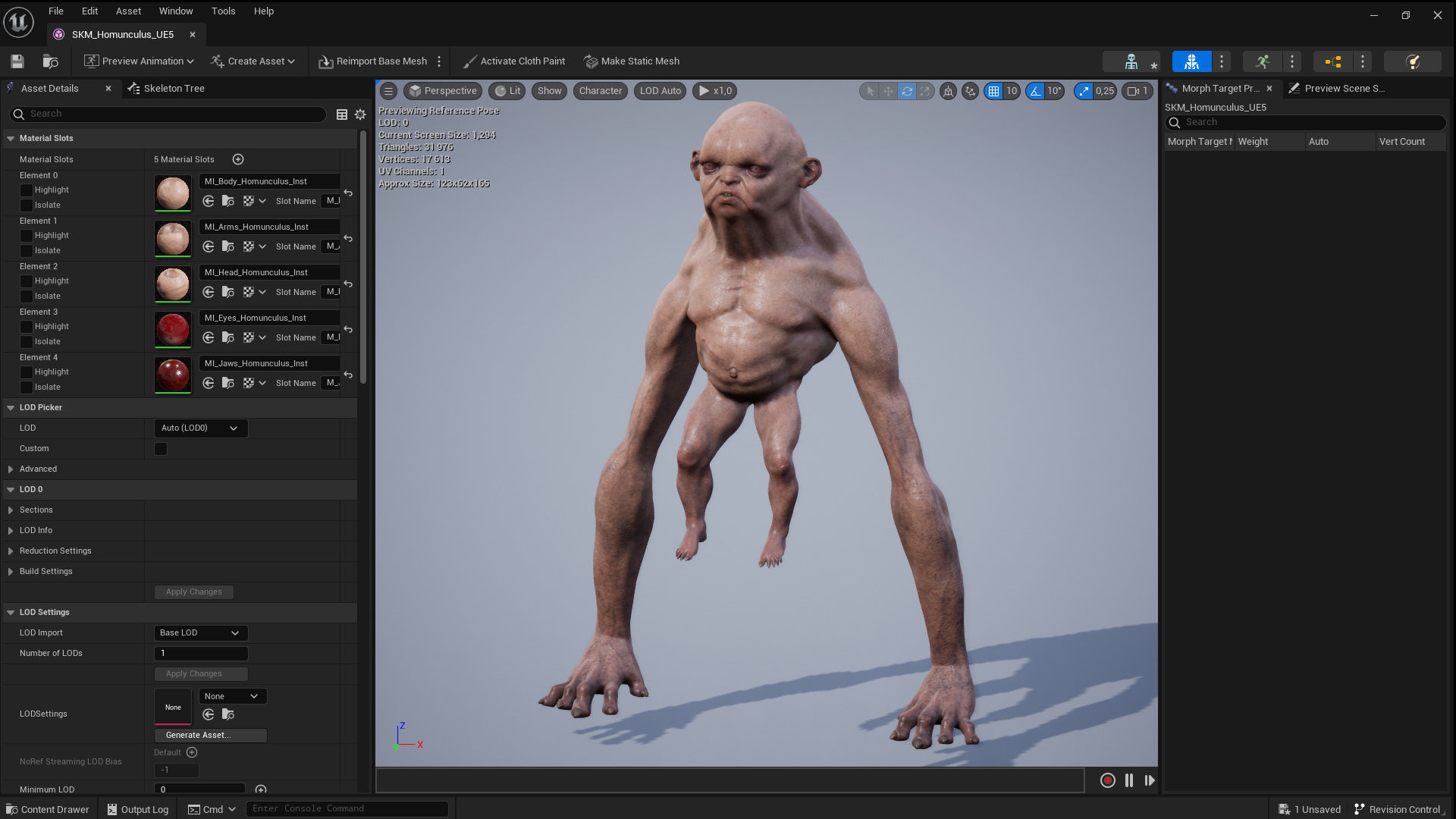 Homunculus Low-poly 3D model_8