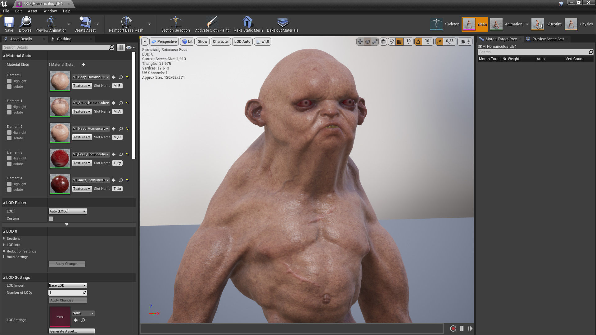 Homunculus Low-poly 3D model_11