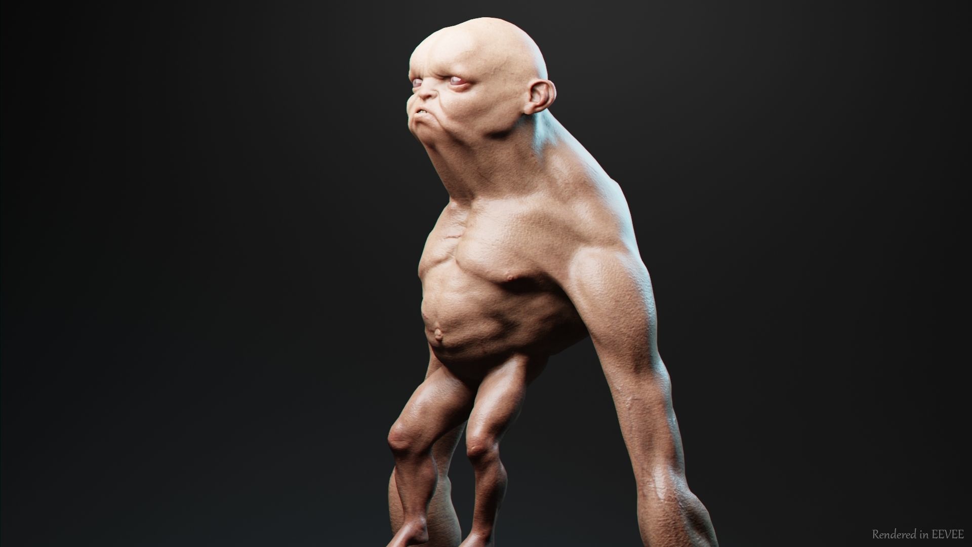 Homunculus Low-poly 3D model_6