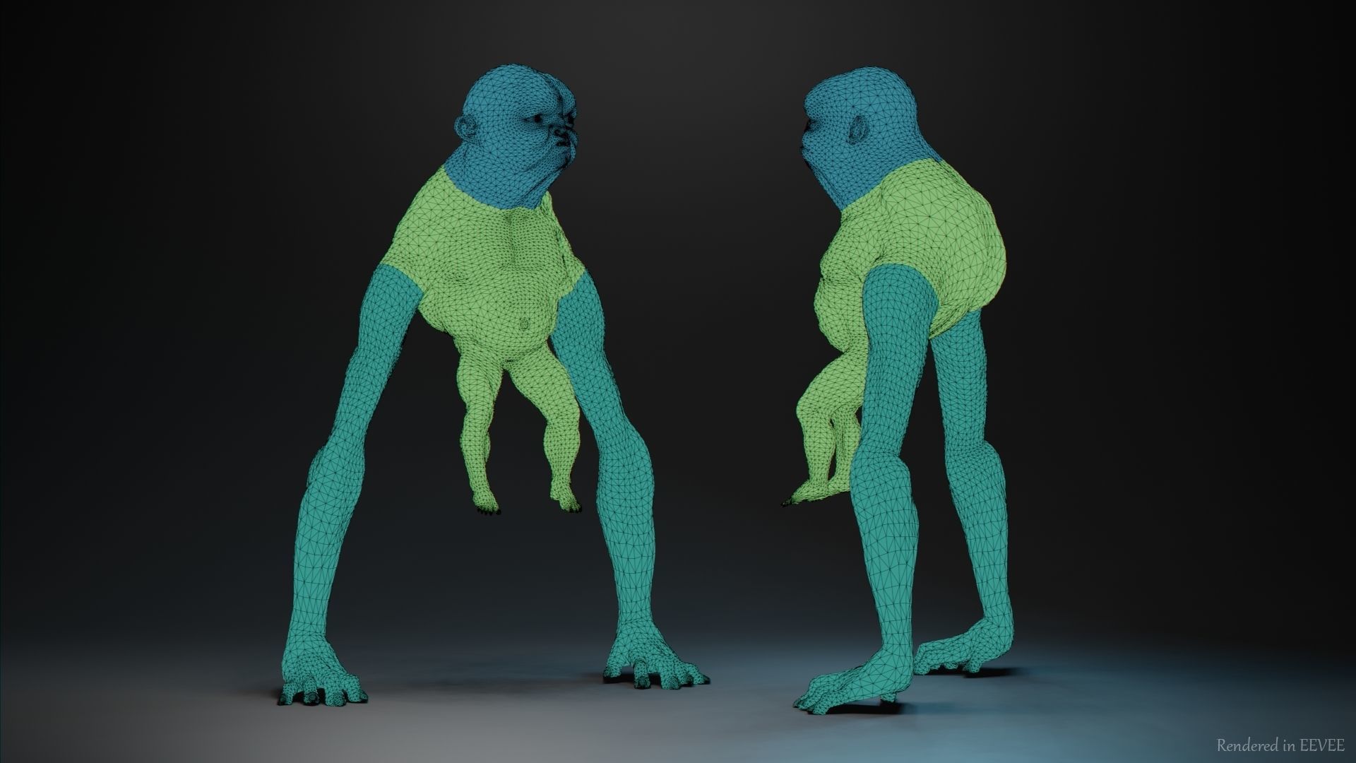 Homunculus Low-poly 3D model_7