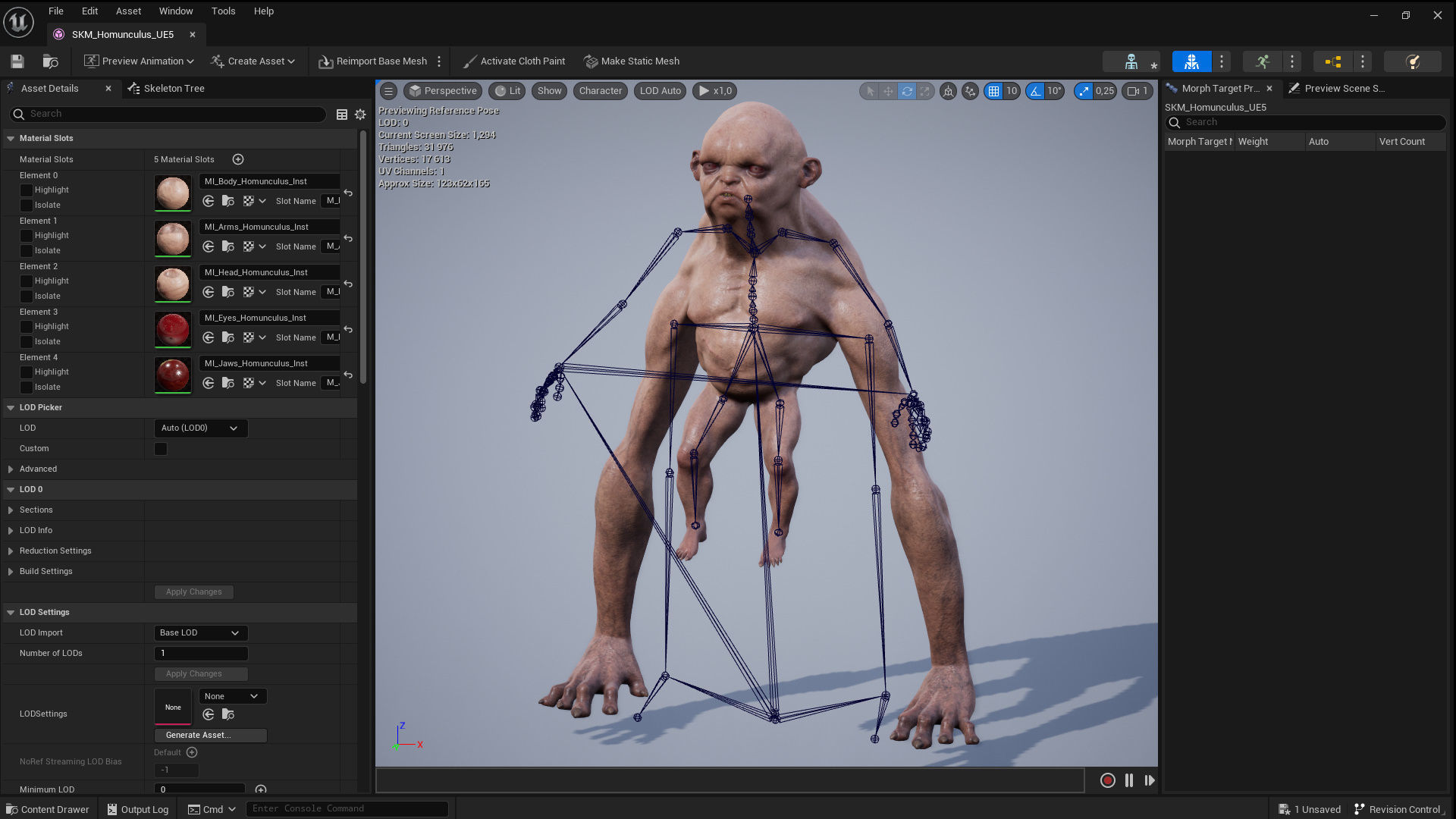 Homunculus Low-poly 3D model_9