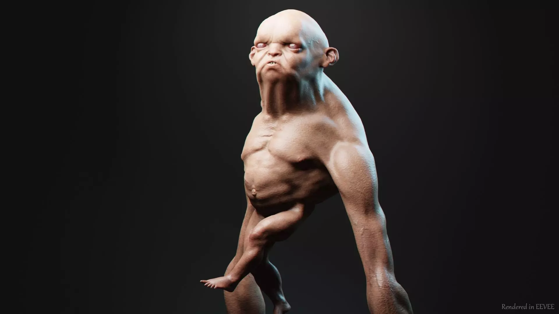 Homunculus Low-poly 3D model_0
