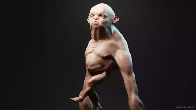 Homunculus Low-poly 3D model