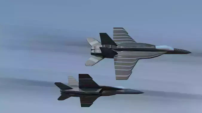 FA 18 Super Hornet Low-poly 3D model